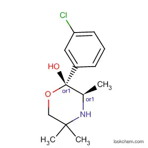 Molecular Structure of 233600-52-7 (rel-(2R,3R)-2-(3-Chlorophenyl)-3,5,5-trimethylmorpholin-2-ol)