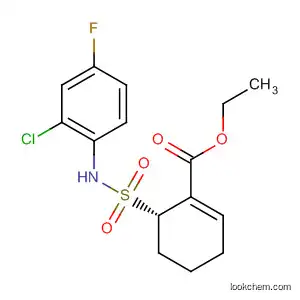 Molecular Structure of 243984-10-3 (1-Cyclohexene-1-carboxylic acid, 6-[[(2-chloro-4-fluorophenyl)aMino]sulfonyl]-, ethyl ester, (6S)-)