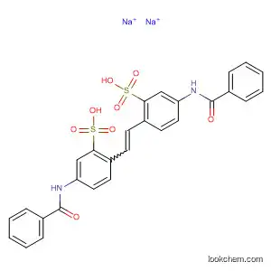 Molecular Structure of 2535-77-5 (Benzenesulfonic acid, 2,2'-(1,2-ethenediyl)bis[5-(benzoylamino)-,
disodium salt)