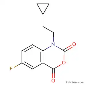Molecular Structure of 477933-12-3 (1-(2-CYCLOPROPYL-ETHYL)-6-FLUORO-1H-BENZO[D][1,3]OXAZINE-2,4-DIONE)