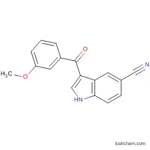 Molecular Structure of 478677-80-4 (3-(3-methoxy-benzoyl)-1H-indole-5-carbonitrile)