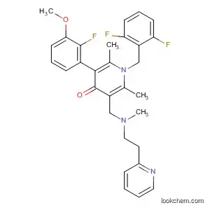 4(1H)-Pyridinone,
1-[(2,6-difluorophenyl)methyl]-3-(2-fluoro-3-methoxyphenyl)-2,6-dimethyl
-5-[[methyl[2-(2-pyridinyl)ethyl]amino]methyl]-