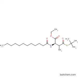 Molecular Structure of 503839-49-4 (D-Valine, 4-[(1,1-dimethylethyl)thio]-4-oxo-N-(1-oxododecyl)-, ethyl
ester, (3R)-)