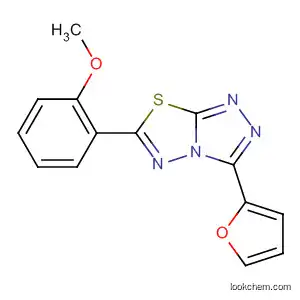 Molecular Structure of 515875-37-3 (2-[3-(2-furyl)[1,2,4]triazolo[3,4-b][1,3,4]thiadiazol-6-yl]phenyl methyl ether)