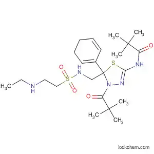 Molecular Structure of 546111-97-1 (Propanamide,
N-[4-(2,2-dimethyl-1-oxopropyl)-5-[[[[2-(ethylamino)ethyl]sulfonyl]amino]
methyl]-4,5-dihydro-5-phenyl-1,3,4-thiadiazol-2-yl]-2,2-dimethyl-)