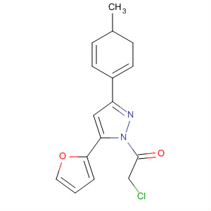 1H-Pyrazole,  1-(chloroacetyl)-5-(2-furanyl)-4,5-dihydro-3-(4-methylphenyl)-