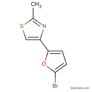 Molecular Structure of 73672-70-5 (Thiazole, 4-(5-bromo-2-furanyl)-2-methyl-)