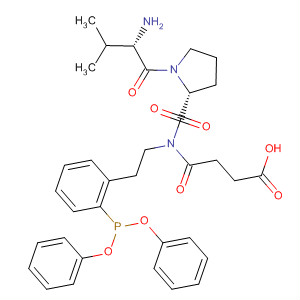 L-Prolinamide,  N-(3-carboxy-1-oxopropyl)-L-valyl-N-[1-(diphenoxyphosphinyl)-2-phenyl  ethyl]-