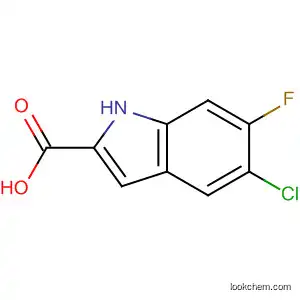 Molecular Structure of 169674-55-9 (1H-Indole-2-carboxylic acid, 5-chloro-6-fluoro-)
