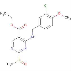 Ethyl4-[(3-chloro-4-methoxyphenyl)methylamino]-2-methylsulfinylpyrimidine-5-carboxylate