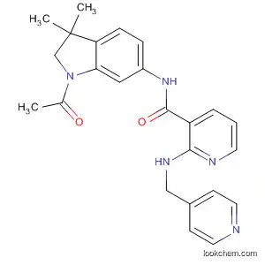 3-Pyridinecarboxamide,
N-(1-acetyl-2,3-dihydro-3,3-dimethyl-1H-indol-6-yl)-2-[(4-pyridinylmethyl
)amino]-