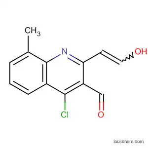 Molecular Structure of 503552-61-2 (3-Quinolinecarboxaldehyde, 4-chloro-2-(2-hydroxyethenyl)-8-methyl-)