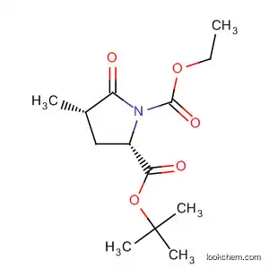 Molecular Structure of 553679-44-0 (1,2-Pyrrolidinedicarboxylic acid, 4-methyl-5-oxo-, 1-(1,1-dimethylethyl)
2-ethyl ester, (2S,4S)-)