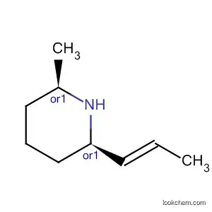 Molecular Structure of 55399-23-0 (Piperidine, 2-methyl-6-(1E)-1-propenyl-, (2R,6R)-rel-)