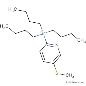Molecular Structure of 611168-64-0 (2-METHYLTHIO-5-(TRIBUTYLSTANNYL)PYRIDINE)
