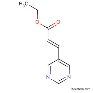 Molecular Structure of 631902-13-1 (2-Propenoic acid, 3-(5-pyrimidinyl)-, ethyl ester, (2E)-)
