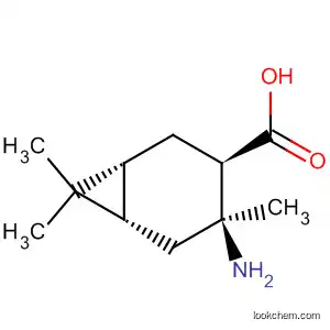 Molecular Structure of 654680-86-1 (Bicyclo[4.1.0]heptane-3-carboxylic acid, 4-amino-4,7,7-trimethyl-,)