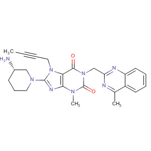 1H-Purine-2,6-dione,  8-[(3S)-3-amino-1-piperidinyl]-7-(2-butynyl)-3,7-dihydro-3-methyl-1-[(4-  methyl-2-quinazolinyl)methyl]-