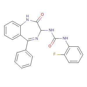 Urea,
N-(2,3-dihydro-2-oxo-5-phenyl-1H-1,4-benzodiazepin-3-yl)-N'-(2-fluoro
phenyl)-
