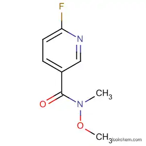 Molecular Structure of 774239-06-4 (3-Pyridinecarboxamide, 6-fluoro-N-methoxy-N-methyl-)