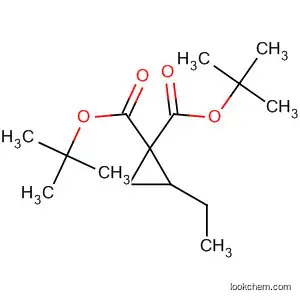 Molecular Structure of 97935-31-4 (1,1-Cyclopropanedicarboxylic acid, 2-ethyl-, bis(1,1-dimethylethyl)
ester)