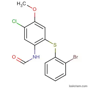 Molecular Structure of 17802-12-9 (Formamide, N-[2-[(2-bromophenyl)thio]-5-chloro-4-methoxyphenyl]-)