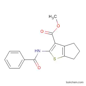 Molecular Structure of 304481-88-7 (4H-Cyclopenta[b]thiophene-3-carboxylic acid,
2-(benzoylamino)-5,6-dihydro-, methyl ester)