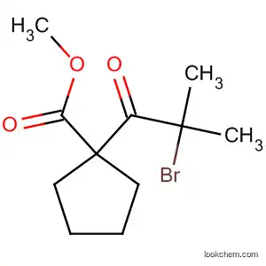 Molecular Structure of 807336-33-0 (Cyclopentanecarboxylic acid, 1-(2-bromo-2-methyl-1-oxopropyl)-,
methyl ester)