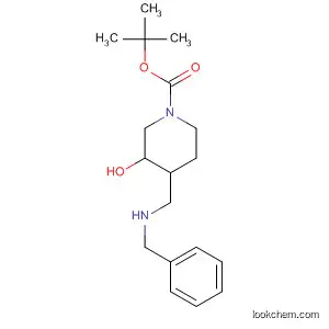 1-Piperidinecarboxylic acid,
3-hydroxy-4-[[(phenylmethyl)amino]methyl]-, 1,1-dimethylethyl ester,
(3S,4S)-