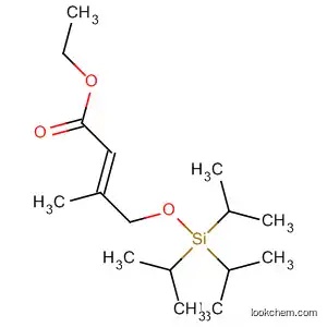 Molecular Structure of 832721-03-6 (2-Butenoic acid, 3-methyl-4-[[tris(1-methylethyl)silyl]oxy]-, ethyl ester,
(2E)-)
