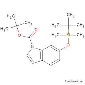 Molecular Structure of 854638-56-5 (tert-butyl 6-{[tert-butyl(dimethyl)silyl]oxy}-1H-indole-1-carboxylate)