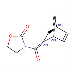 Molecular Structure of 151282-51-8 (2-Oxazolidinone, 3-[(1R,2R,4R)-bicyclo[2.2.1]hept-5-en-2-ylcarbonyl]-,
rel-)