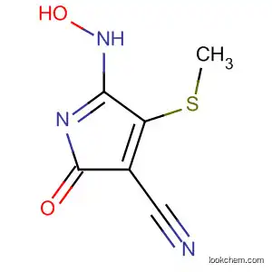 2H-Pyrrole-3-carbonitrile, 5-(hydroxyamino)-4-(methylthio)-2-oxo-