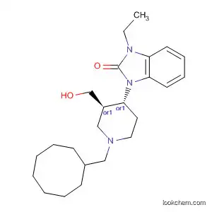 Molecular Structure of 217461-40-0 ((±)-1-[(3R*,4R*)-1-(Cyclooctylmethyl)-3-(hydroxymethyl)-4-piperidinyl]-3-ethyl-1,3-dihydro-2H-benzimidazol-2-one)