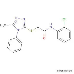 Molecular Structure of 354995-89-4 (N-(2-chlorophenyl)-2-[(5-methyl-4-phenyl-4H-1,2,4-triazol-3-yl)sulfanyl]acetamide)
