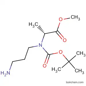 D-Alanine, N-(3-aminopropyl)-N-[(1,1-dimethylethoxy)carbonyl]-, methyl
ester