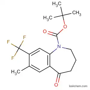 Molecular Structure of 872624-59-4 (1H-1-Benzazepine-1-carboxylic acid, 2,3,4,5-tetrahydro-7-Methyl-5-oxo-8-(trifluoroMethyl)-, 1,1-diMethylethyl ester)