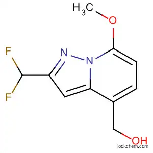 Molecular Structure of 909718-20-3 (Pyrazolo[1,5-a]pyridine-4-methanol, 2-(difluoromethyl)-7-methoxy-)