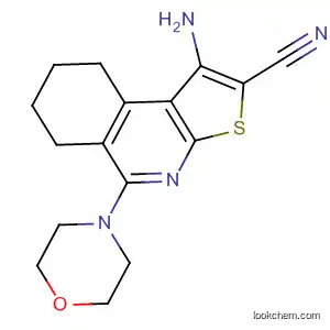 Molecular Structure of 118663-21-1 (1-amino-5-(4-morpholinyl)-6,7,8,9-tetrahydrothieno[2,3-c]isoquinoline-2-carbonitrile)