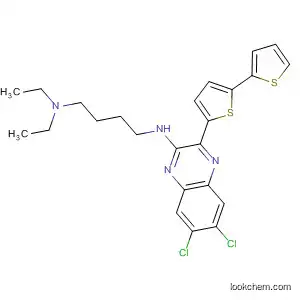 Molecular Structure of 239094-97-4 (N'-(3-[2,2'-Bithiophen]-5-yl-6,7-dichloro-2-quinoxalinyl)-N,N-diethyl-1,4-butanediamine)