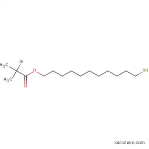Molecular Structure of 404857-69-8 (Propanoic acid, 2-bromo-2-methyl-, 11-mercaptoundecyl ester)