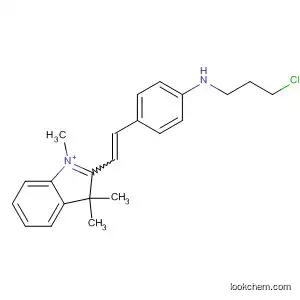 Molecular Structure of 41261-03-4 (2-[2-[4-[(2-chloroethyl)methylamino] phenyl] ethenyl]-1,3,3-trimethyl-3H-Indolium)