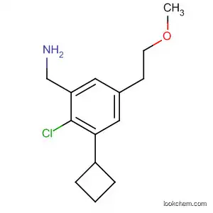 Molecular Structure of 921630-46-8 (Benzenemethanamine, 2-chloro-N-cyclobutyl-5-(2-methoxyethyl)-)