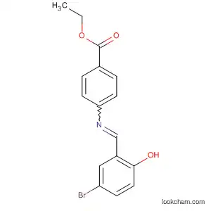 Benzoic acid, 4-[[(5-bromo-2-hydroxyphenyl)methylene]amino]-, ethyl
ester