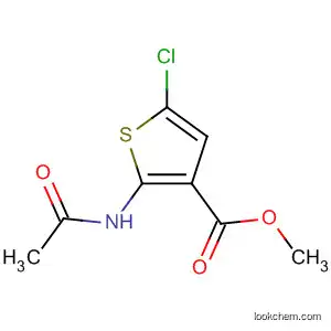 Molecular Structure of 22288-82-0 (METHYL 2-(ACETYLAMINO)-5-CHLORO-3-THIOPHENECARBOXYLATE)