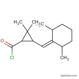 Molecular Structure of 22452-03-5 (Cyclopropanecarbonyl chloride,
3-[(2,6-dimethylcyclohexylidene)methyl]-2,2-dimethyl-, trans-)