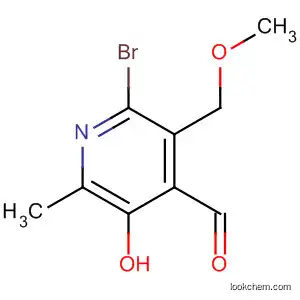 Molecular Structure of 35024-28-3 (4-Pyridinecarboxaldehyde,
2-bromo-5-hydroxy-3-(methoxymethyl)-6-methyl-)