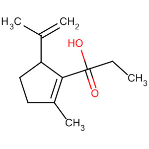 Molecular Structure of 49748-18-7 (1-Cyclopentene-1-propanoic acid, 2-methyl-5-(1-methylethenyl)-)