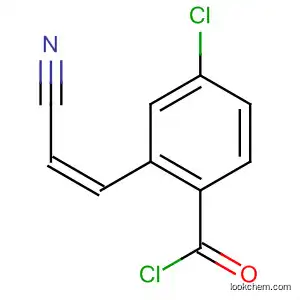 Molecular Structure of 56820-67-8 (Benzoyl chloride, 4-chloro-2-(2-cyanoethenyl)-, (Z)-)