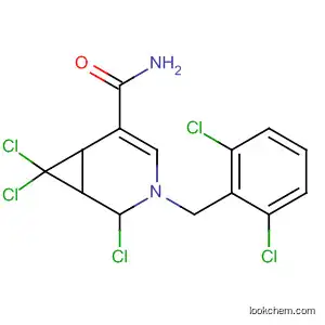 Molecular Structure of 57261-53-7 (3-Azabicyclo[4.1.0]hept-4-ene-5-carboxamide,
2,7,7-trichloro-3-[(2,6-dichlorophenyl)methyl]-)